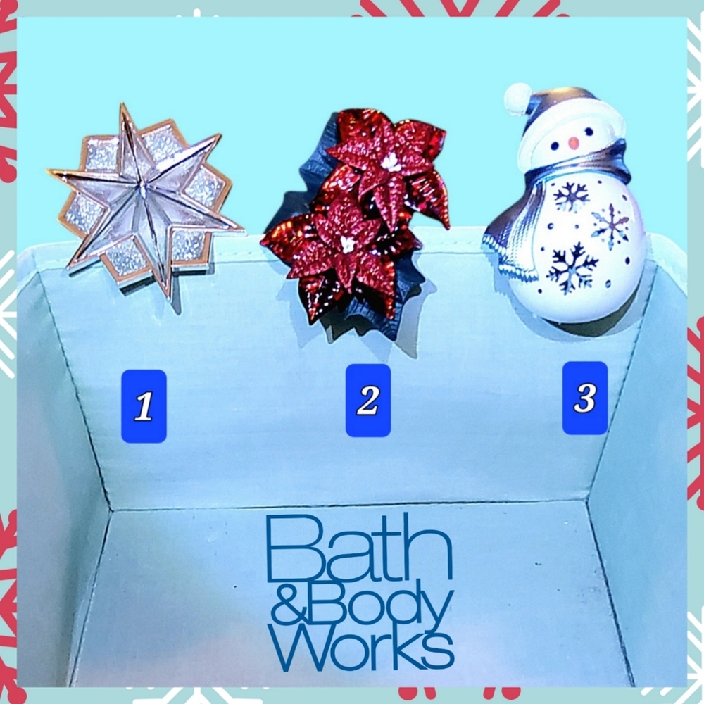 STAR - POINSETTIA - SNOWMAN WALLFLOWER PLUG BY BATH AND BODY WORKS - CHOOSE ONE